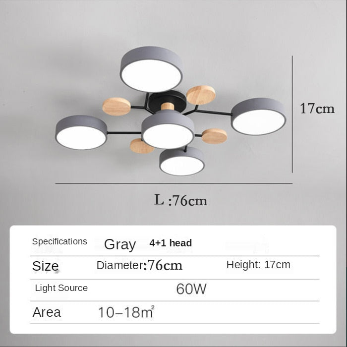Modern Wooden LED Ceiling Chandeliers Home Decoration for Living Room Bedroom Kitchen Dining Room Lights Indoor Pendant Lamps
