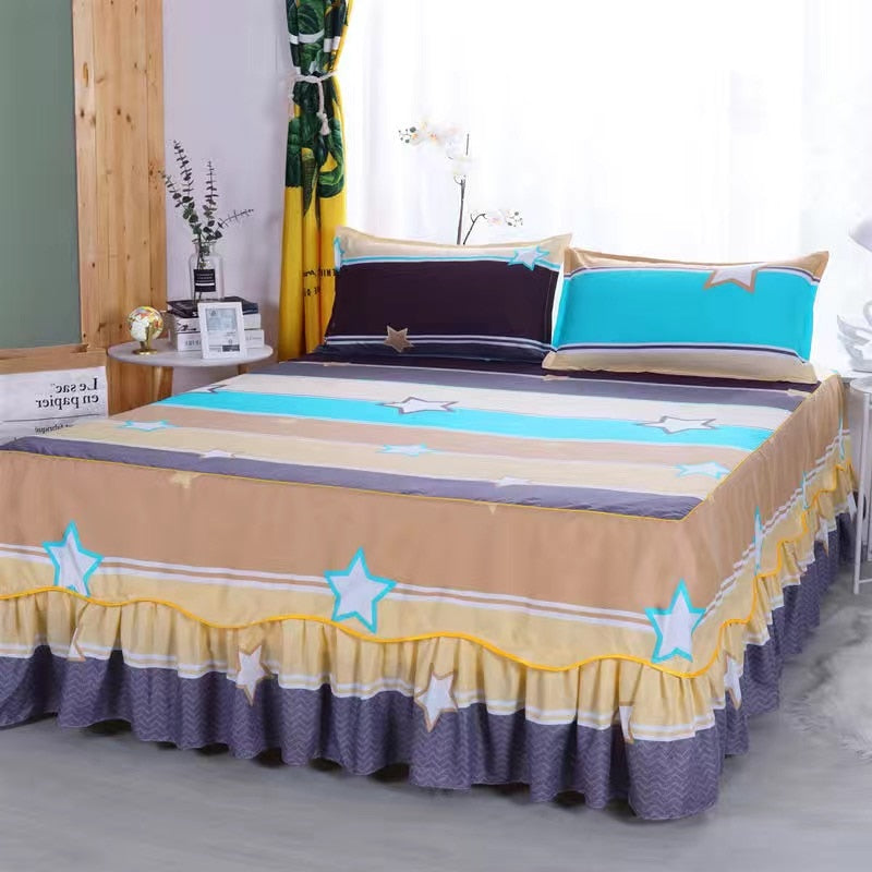 3 Pcs Bedding Smooth Quilted Bedspread on The Bed Light Luxury Home Linen Bed Sheet Set with Pillowcases for Queen King Size Bed