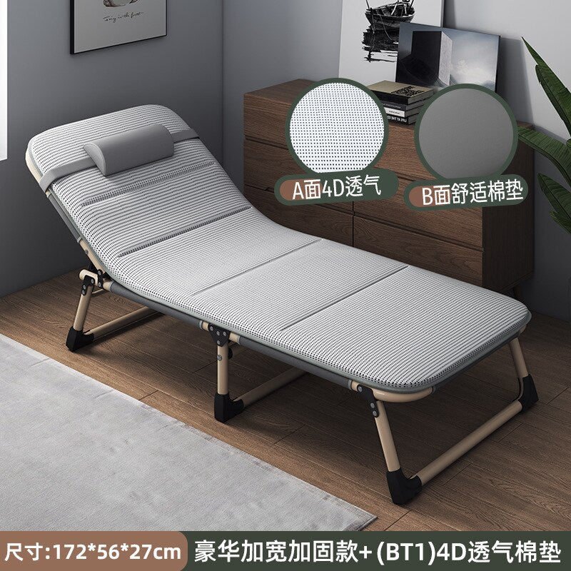 Folding bed single bed siesta siesta bed escort portable multifunctional marching bed office lounge chair