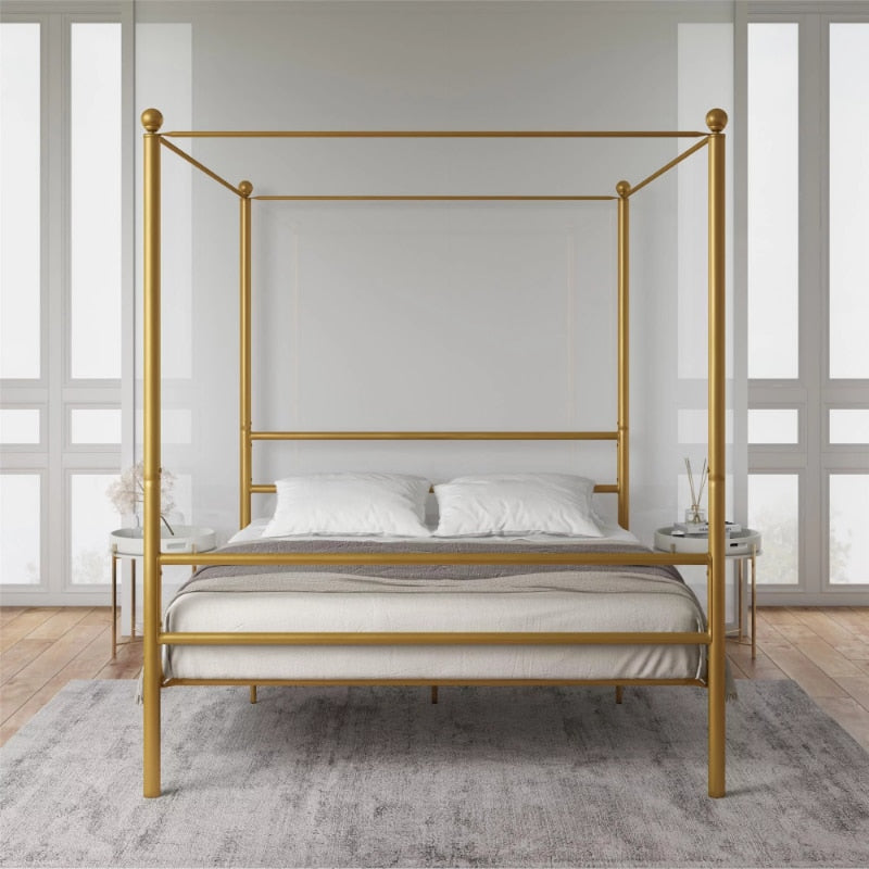 Mainstays Metal Canopy Bed bedframe bedroom furniture