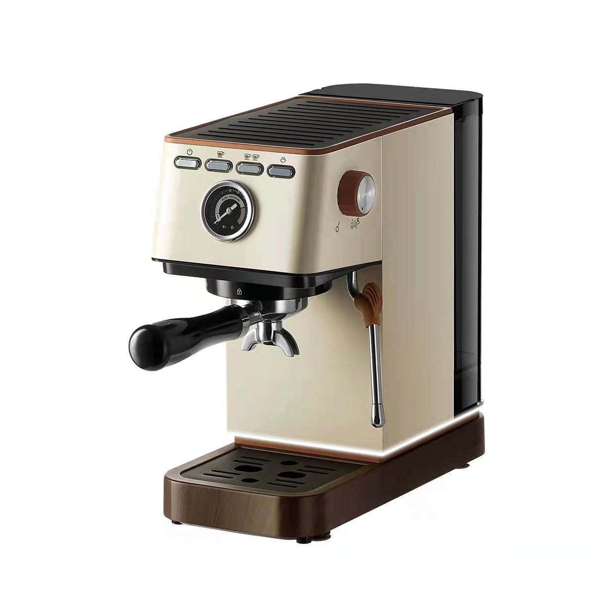 Home Small 20 bar espresso coffee machine Semi-automatic home office coffee machine with frother milk