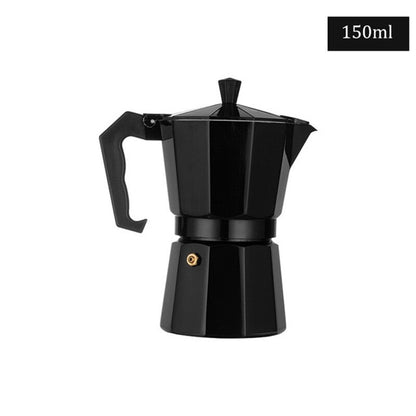 Coffee Maker Pot Aluminum Mocha Espresso Percolator Pot Coffee Kettle Cafetera Home Outdoor Stovetop Cafe Tools Sliver Red Black