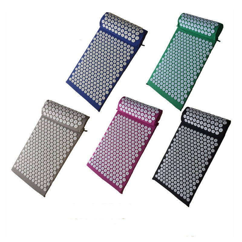 Massager Yoga Mat Cushion acupressure Massage Mat Sets Spike Fitness yoga Pilates Relieve Stress Back Pain Applicator kuznetsov