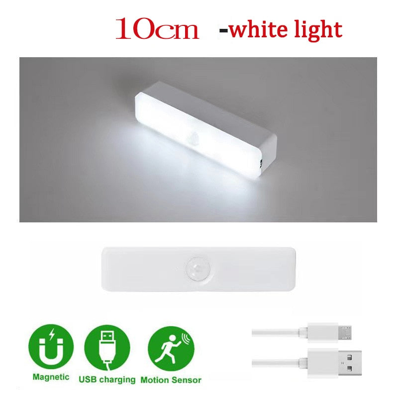 Ultra Thin USB Rechargeable LED Light Under Cabinet Lighting PIR Motion Sensor LED Kitchen Wardrobe Cabinet Lamp LED Night Light