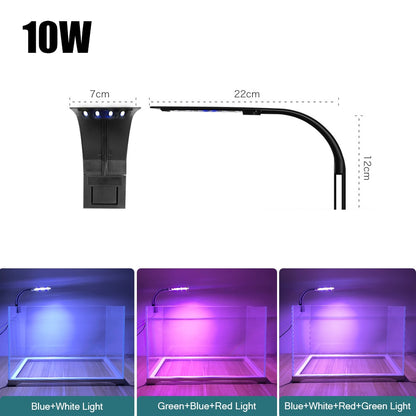 Super Slim LED Aquarium Light Lighting plants Grow Light 5W/10W/15W Aquatic Plant Lighting Waterproof Clip-on Lamp