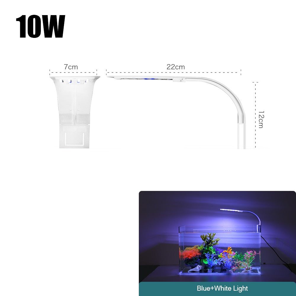 Super Slim LED Aquarium Light Lighting plants Grow Light 5W/10W/15W Aquatic Plant Lighting Waterproof Clip-on Lamp