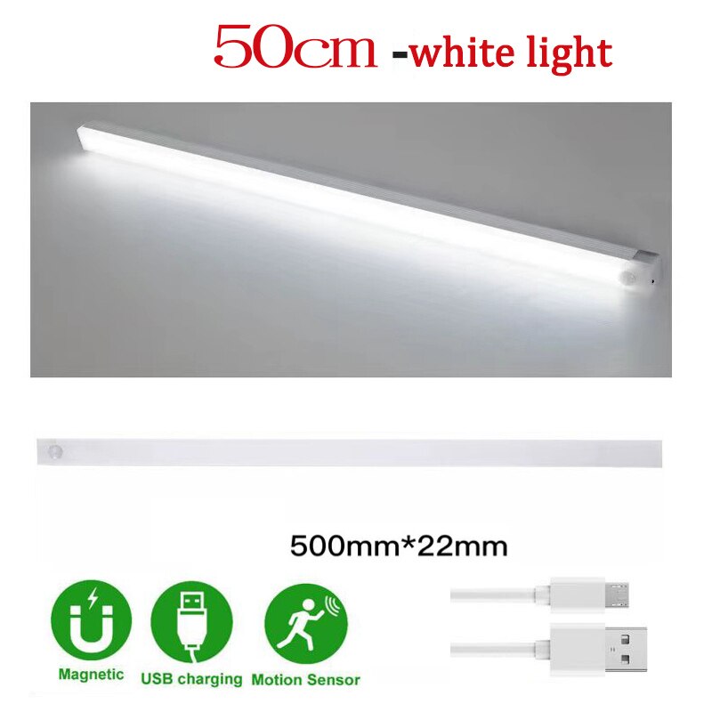 Ultra Thin USB Rechargeable LED Light Under Cabinet Lighting PIR Motion Sensor LED Kitchen Wardrobe Cabinet Lamp LED Night Light