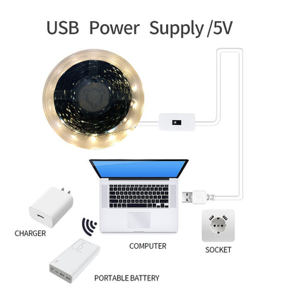 DC 5V Lamp USB Motion LED Backlight TV LED Strip Hand Sweep Waving ON OFF Sensor Light diode lights Double-sided tape