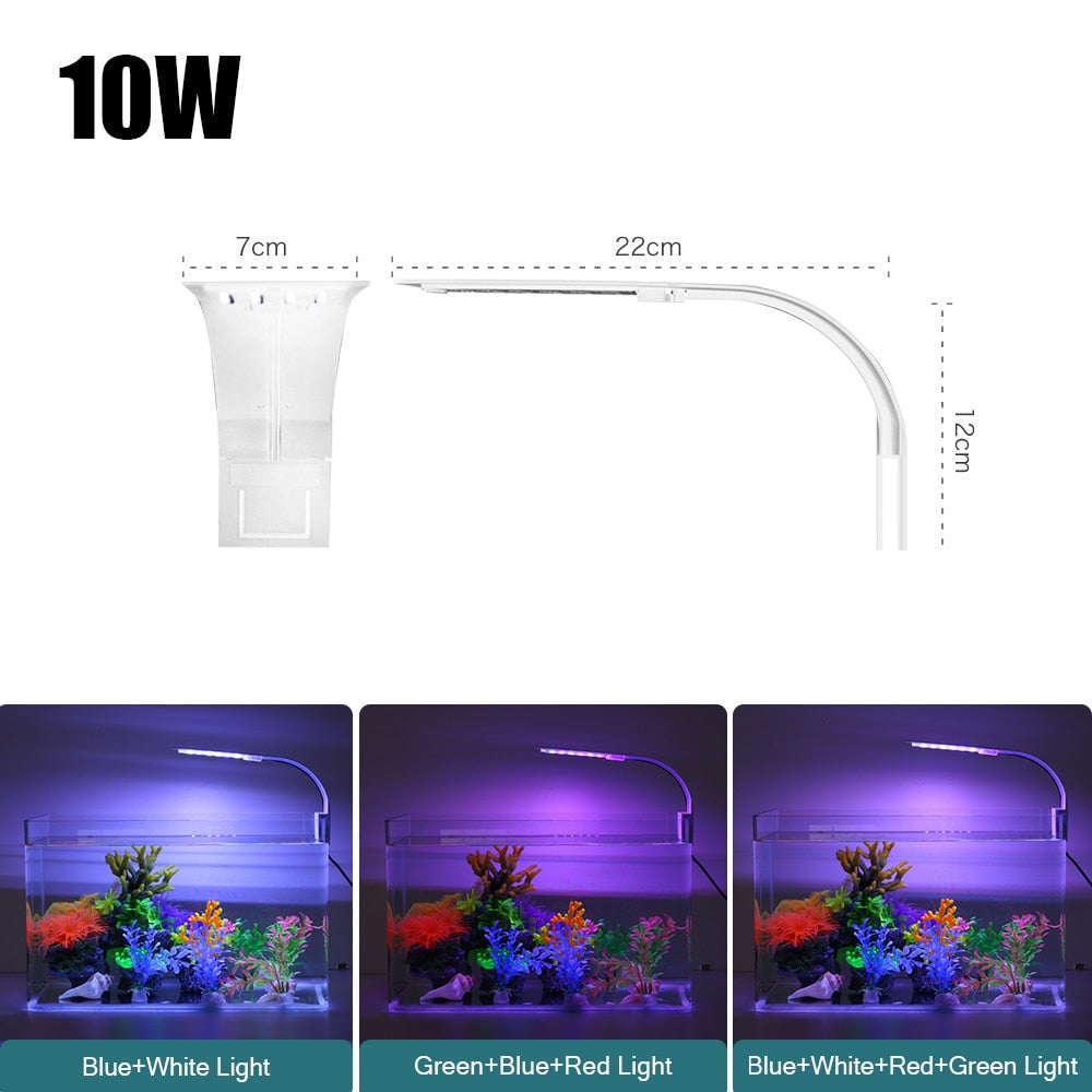 Super Slim LED Aquarium Light Lighting plants Grow Light 5W/10W/15W Aquatic Plant Lighting Waterproof Clip-on Lamp