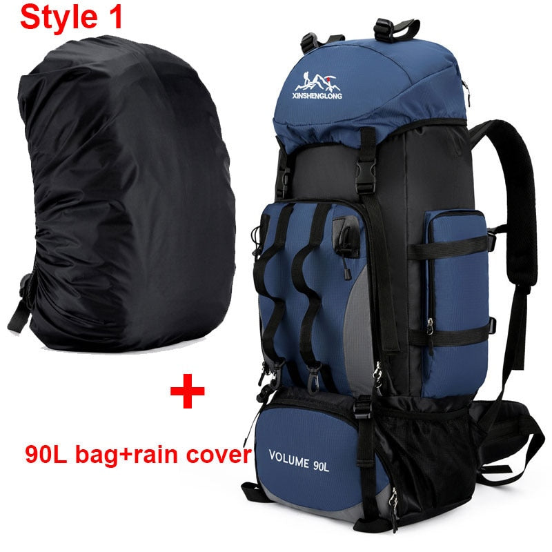 80L 90L Large Camping Backpack Travel Bag Men's Women Luggage Hiking Shoulder Bags Outdoor Climbing Trekking Men Traveling Bag