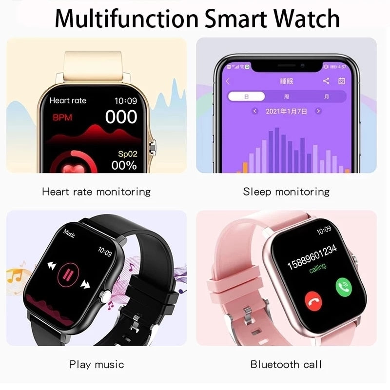 2023 New Smart Watch Women Fashion Bluetooth Call Watch Fitness Tracker Waterproof Sports Ladies Men Smartwatch For Android IOS