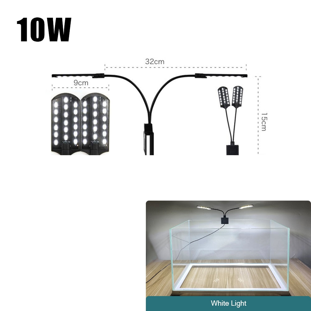 Super Slim LED Aquarium Light Lighting plants Grow Light 5W/10W/15W Aquatic Plant Lighting Waterproof Clip-on Lamp