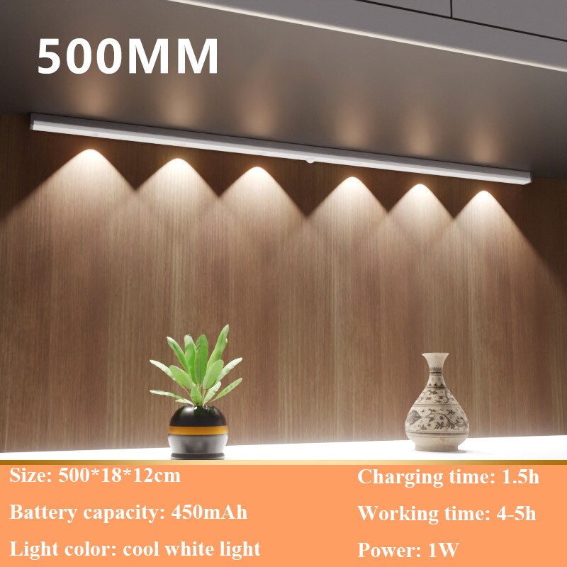 Ultra Thin USB Rechargeable LED Light Under Cabinet Lighting PIR Motion Sensor LED Kitchen Wardrobe Cabinet Lamp LED Night Light