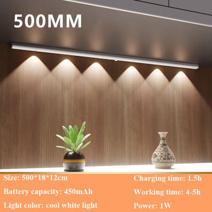 Ultra Thin USB Rechargeable LED Light Under Cabinet Lighting PIR Motion Sensor LED Kitchen Wardrobe Cabinet Lamp LED Night Light