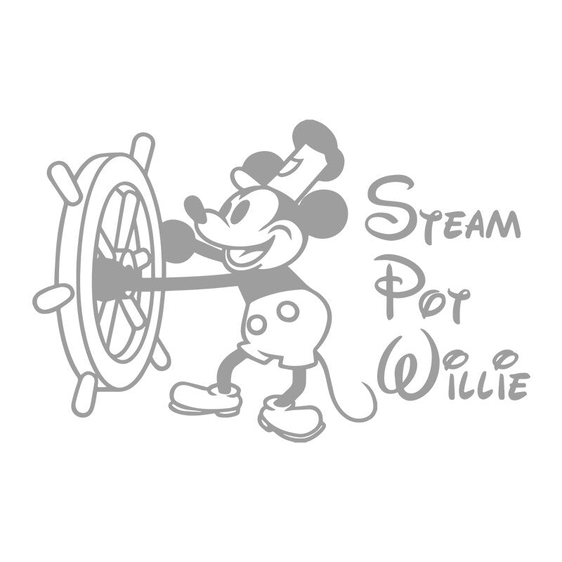 Steam Boat Willie Instant Pot Vinyl Sticker Mickey Steam Pot Decals Decor For Funny Kitchen Removable Waterproof Vinyl Decal