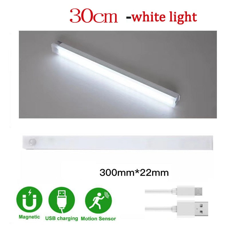 Ultra Thin USB Rechargeable LED Light Under Cabinet Lighting PIR Motion Sensor LED Kitchen Wardrobe Cabinet Lamp LED Night Light