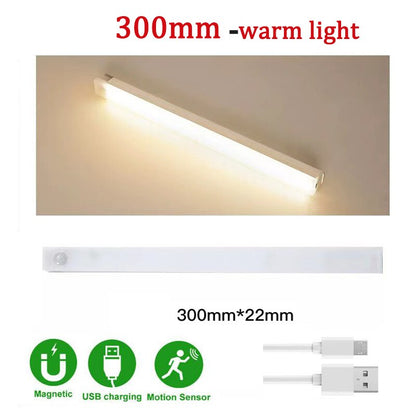 Ultra Thin USB Rechargeable LED Light Under Cabinet Lighting PIR Motion Sensor LED Kitchen Wardrobe Cabinet Lamp LED Night Light