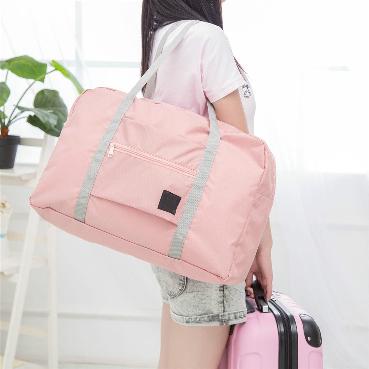 Large Capacity Outdoor Waterproof Travel Bag Luggage Handbag Women Shoulder Bag Nylon Sports Gym Bag Female Crossbody Bag