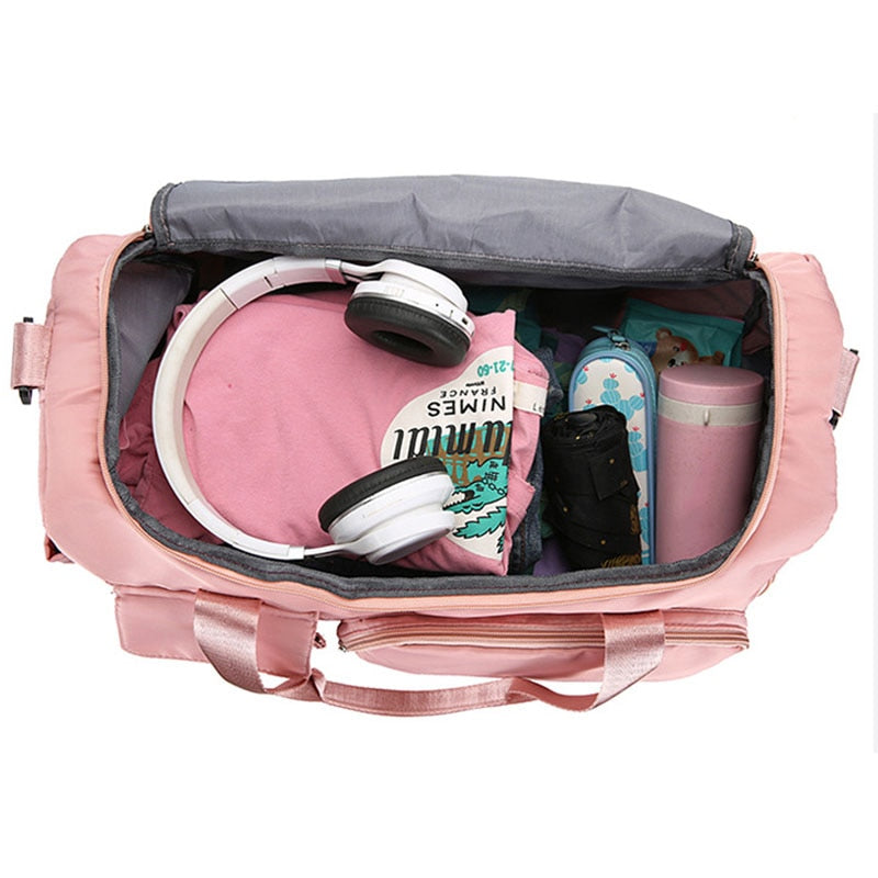 Large Capacity Outdoor Waterproof Travel Bag Luggage Handbag Women Shoulder Bag Nylon Sports Gym Bag Female Crossbody Bag