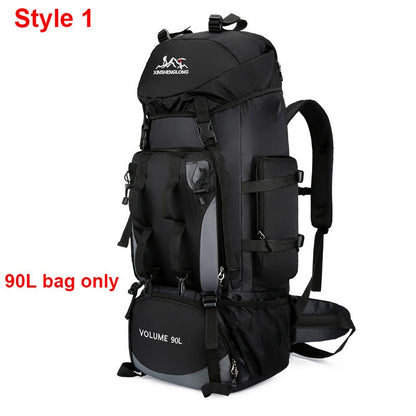 80L 90L Large Camping Backpack Travel Bag Men's Women Luggage Hiking Shoulder Bags Outdoor Climbing Trekking Men Traveling Bag