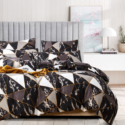 3pcs Star Sky Duvet Cover with Pillow Case Printed Luxury 3d Comforter Bedding Set with Cover Queen/King Double or Single Bed