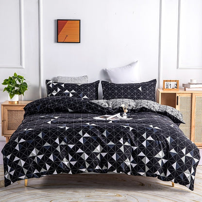 3pcs Star Sky Duvet Cover with Pillow Case Printed Luxury 3d Comforter Bedding Set with Cover Queen/King Double or Single Bed