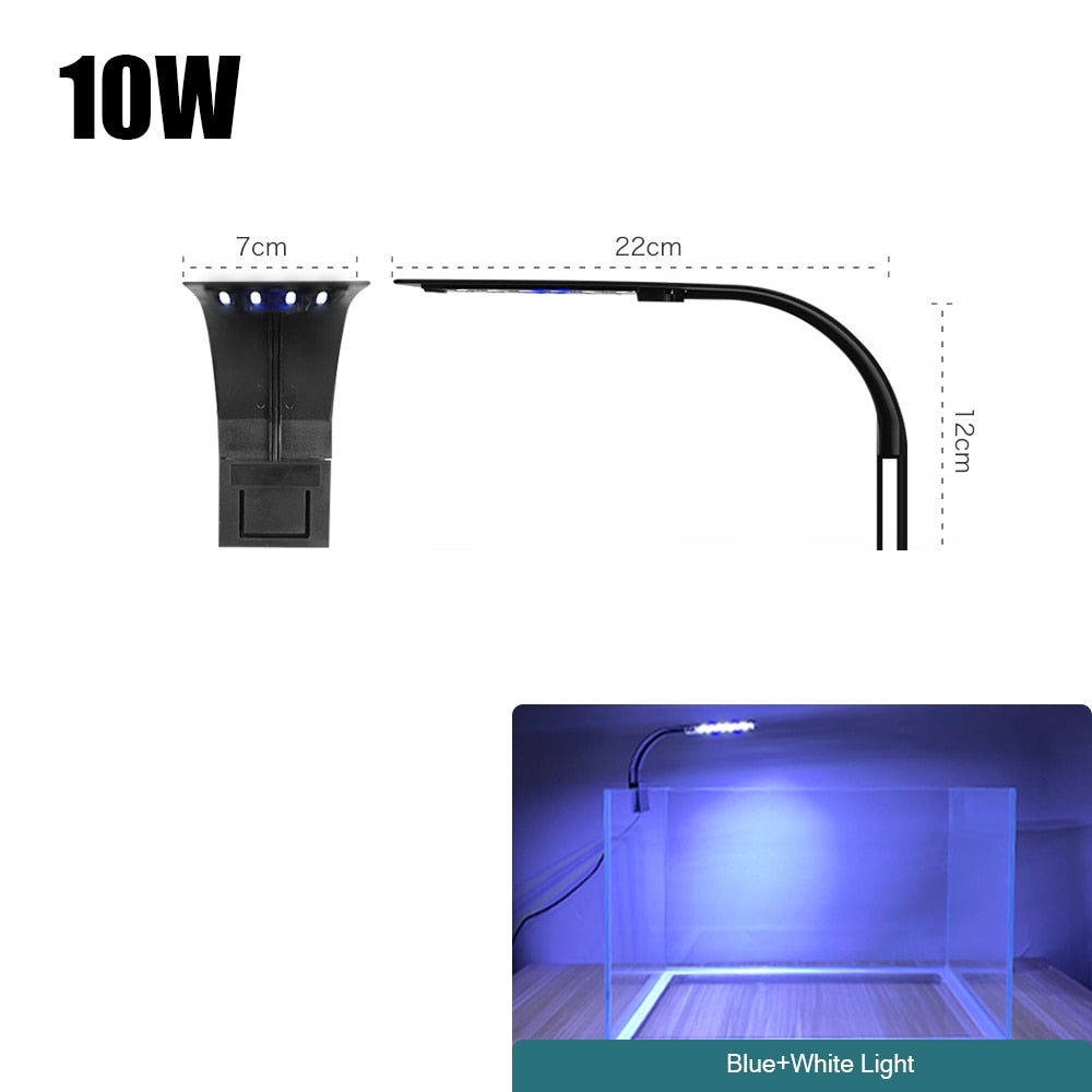 Super Slim LED Aquarium Light Lighting plants Grow Light 5W/10W/15W Aquatic Plant Lighting Waterproof Clip-on Lamp