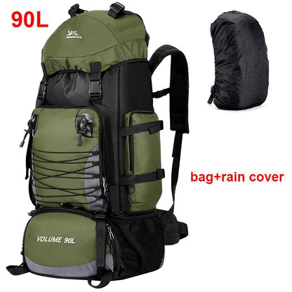 80L 90L Large Camping Backpack Travel Bag Men's Women Luggage Hiking Shoulder Bags Outdoor Climbing Trekking Men Traveling Bag