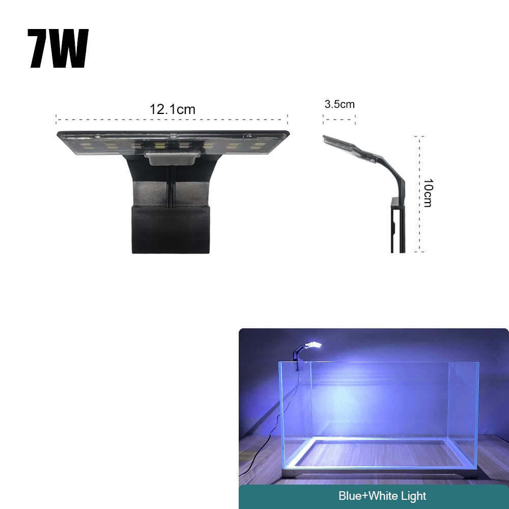 Super Slim LED Aquarium Light Lighting plants Grow Light 5W/10W/15W Aquatic Plant Lighting Waterproof Clip-on Lamp