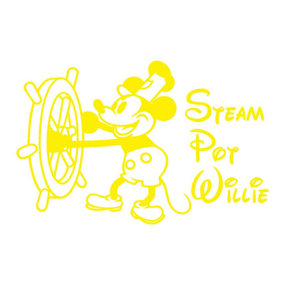 Steam Boat Willie Instant Pot Vinyl Sticker Mickey Steam Pot Decals Decor For Funny Kitchen Removable Waterproof Vinyl Decal