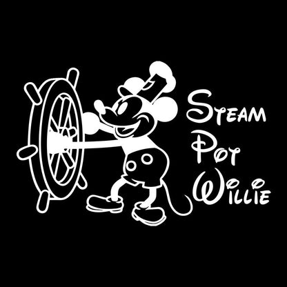 Steam Boat Willie Instant Pot Vinyl Sticker Mickey Steam Pot Decals Decor For Funny Kitchen Removable Waterproof Vinyl Decal