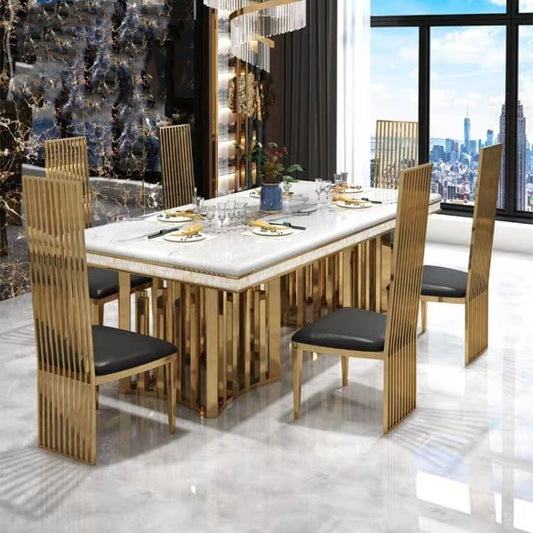 Luxury Modern Dining Table Chair Marble Desk Coffee Kitchen Tables Console Dining Table Mobile Table A Manger Home Furnitures