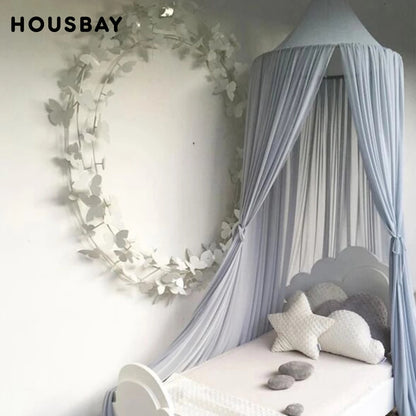 Baby Bed Canopy Bedcover Round Mosquito Net Curtain Bedding Dome Tent Baby Room Decor Sleeping Toddler Infant Crib Netting