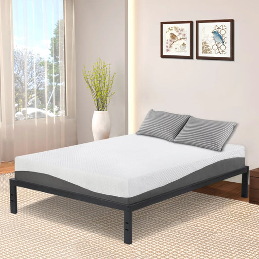 GrandRest 14'' Modern Dura Steel Slat Bed Frame, Non-Slip, King bedframe bedroom furniture